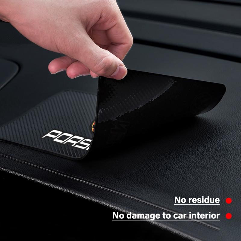 1Pcs Car Emblem Anti Slip Pad Phone Holder Non-Slip Mat Car Stlying For Porsche Boxster Cayenne Panamera Macan Cayman 911 918 996 917 991