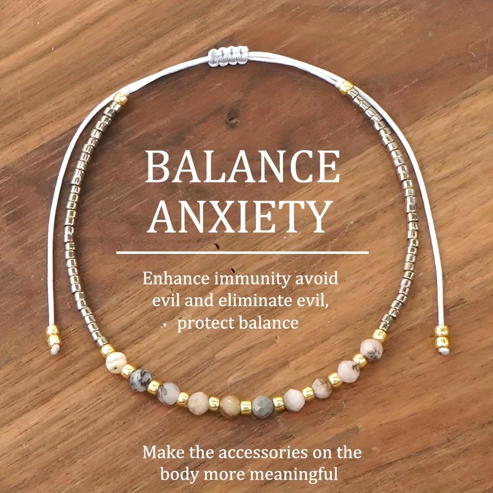 

Bohemia Hand-woven Rice Beads Semi-precious Stone Tourmaline Beaded Bracelets for Women Friendship Balance Anxiety Zircon Gifts