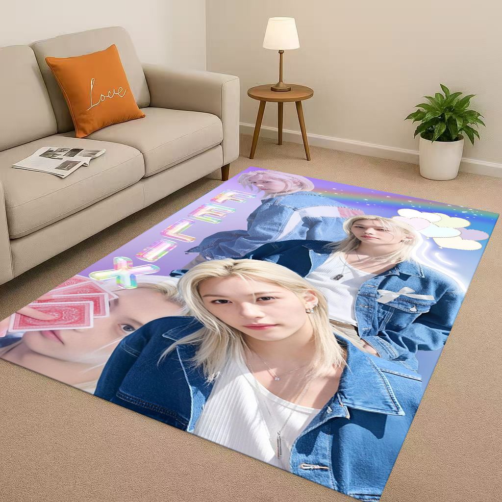 3D Kpop Felix Star Art living Room Non-Slip Area Rug Soft Carpet for Bedroom Playroom and Sofa,Easy Clean Home Decor Doormat