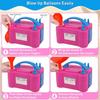 Double Nozzle Electric Balloon Inflation Pump, 600W Portable Balloon Pump for All Balloon Arch Party Birthday Wedding Decoration