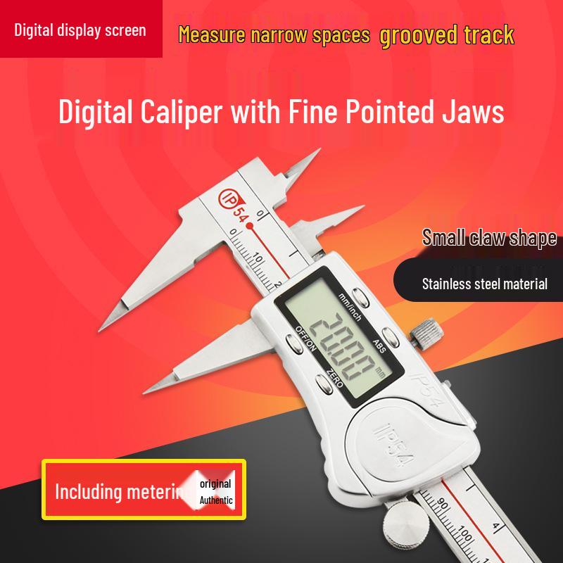 Stainless Steel 0-150mm Fine Point Digital Vernier Caliper with Small Head