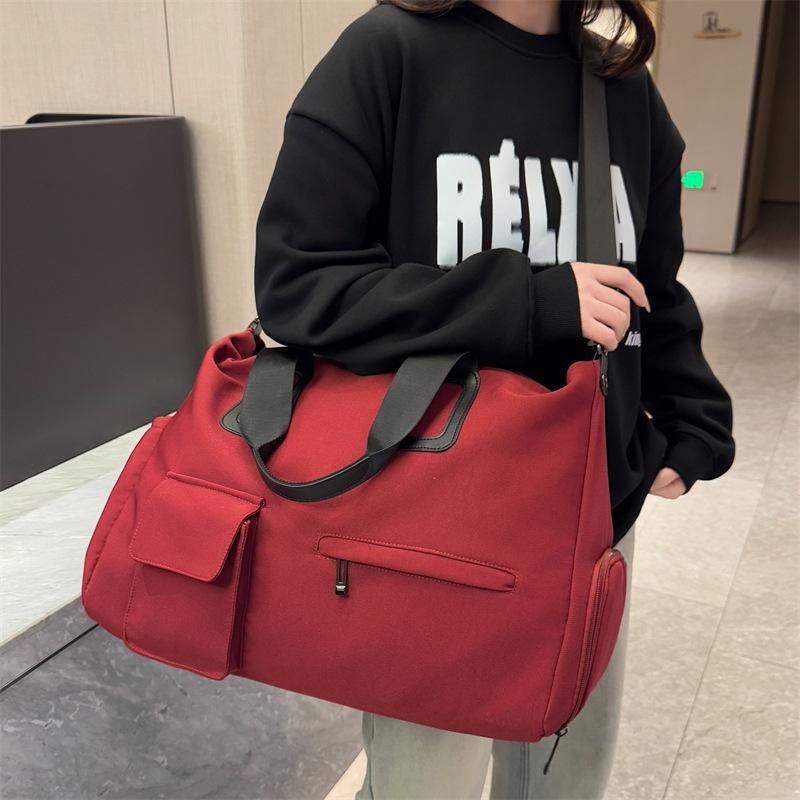 Travel bag Portable women's business trip shopping tow special bag Waterproof Oxford cloth Multifunctional pocket Dry and wet separation women's bag