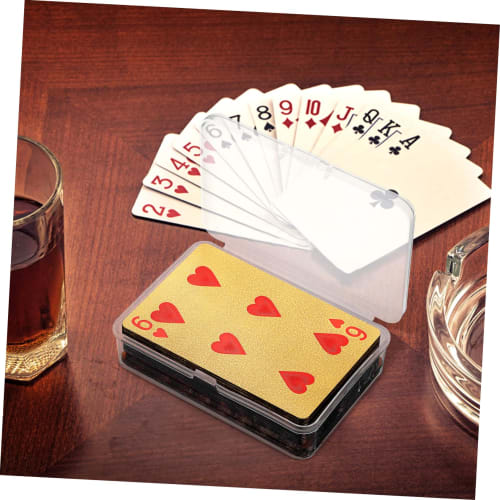 CALLARON Rectangular Playing Card Cases, Set of 12, Durable Plus Clear Storage Boxes for Business Cards, Trading Cards, Sports & Outdoor Use