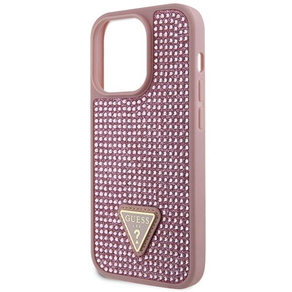 Guess Guhcp14Lhdgtpp Iphone 14 Pro 6.1 Różowy/Pink Hardcase Rhinestone Triangle