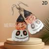 Halloween Skull Pumpkin Earrings Fashion Personality Yak Ghost Pumpkin Seeds Ghost Stud Earrings