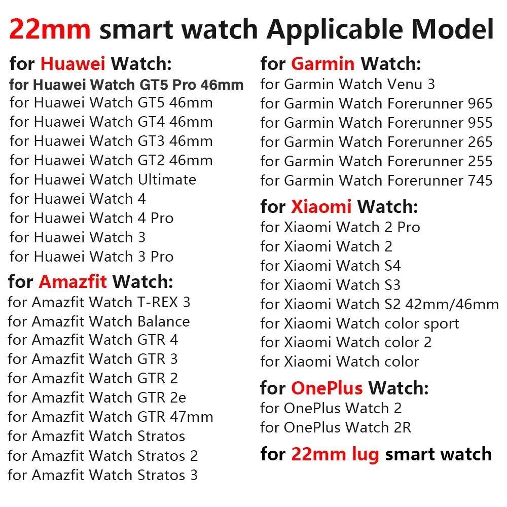 22mm Man Titanium Strap for Huawei GT4/5 Pro 46mm Watch 4 Pro Luxury Link Bracelet for Amazfit GTR 47mm Balance Garmin Venu 3