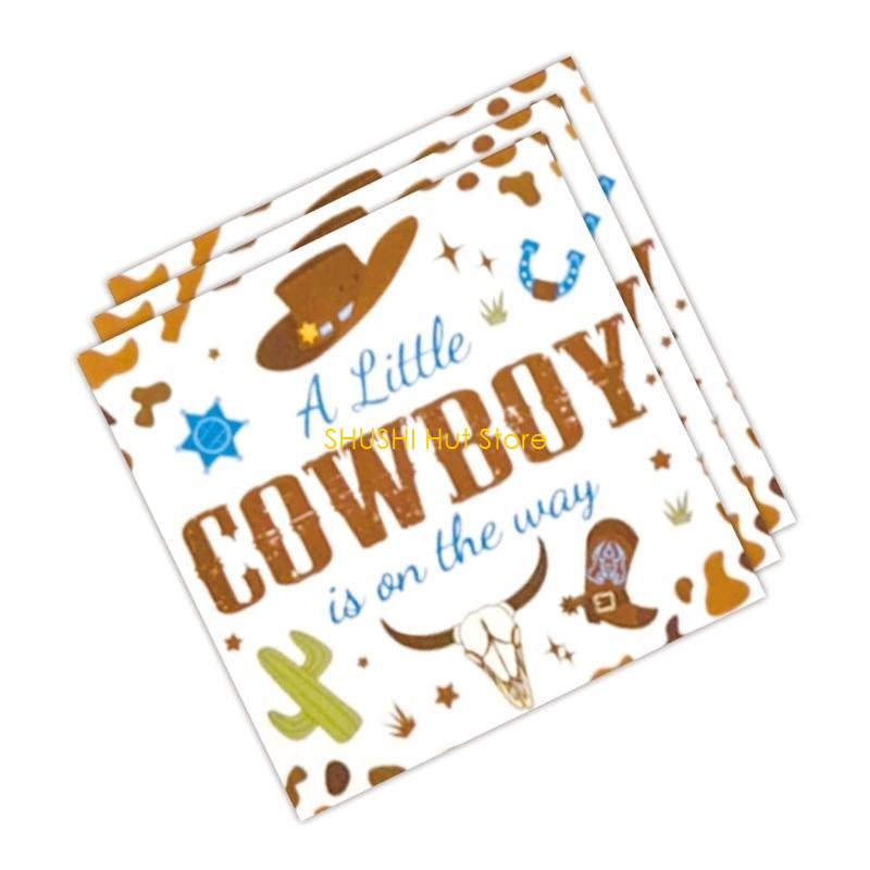 Disposable Horse Party Tableware Set for Western Cowboy Themed Event Birthday D57B