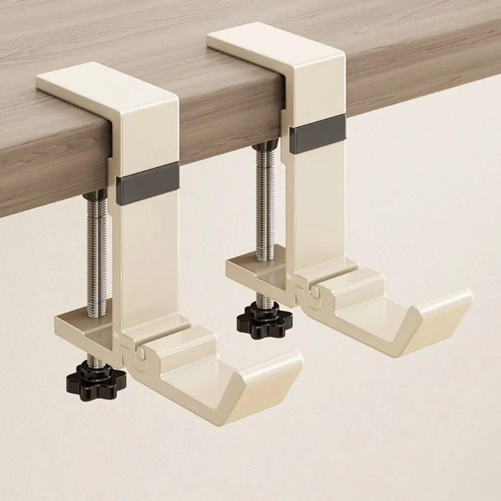 Punch-free Desk Edge Bag Hook Foldable Desk Headset Hanger Hanging Handbag Holder  Home