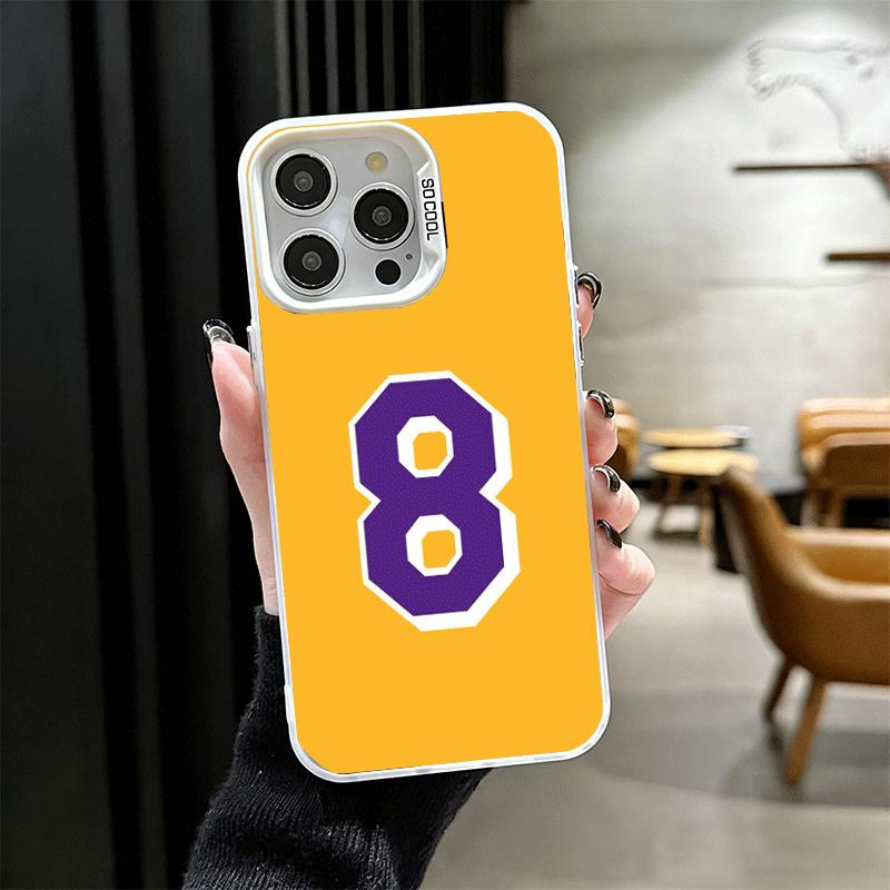 

Basketball Number 8 23 24 Shockproof Phone Case for iPhone 17 Air 16 16E 15 Pro Max 14 Plus 13 Mini 12 Back Cover Anti Fall Fund iPhone 16