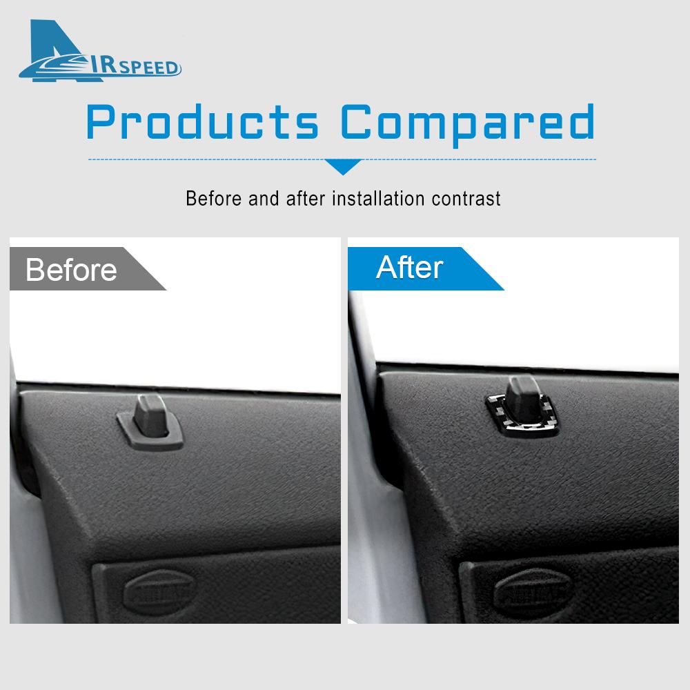 AIRSPEED 4 stk For BMW X3 E83 2004-2010 Klistremerke i karbonfiber Deksel for ring rundt dørlås for E83 Interiørtilbehør