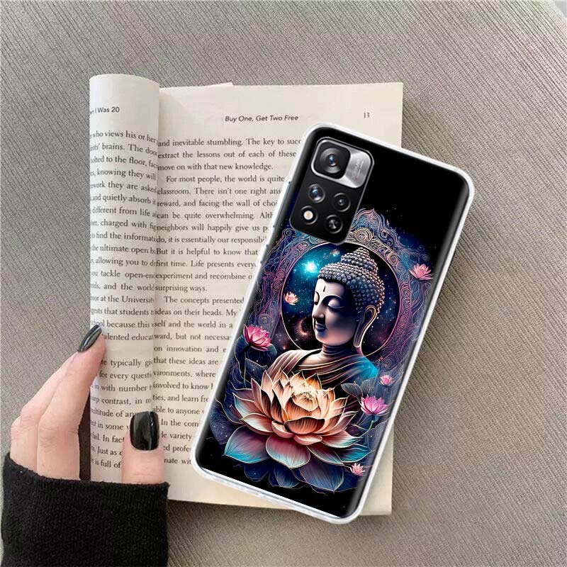 

Buddhaya Dhama Phone Case For Redmi Note 13 12 Pro Plus 14 15 Pro 5G 11 11T 11E 11S 10 Pro 10S 9 9S Cover Cell Clear TPU Capa Ca Redmi Note 14S