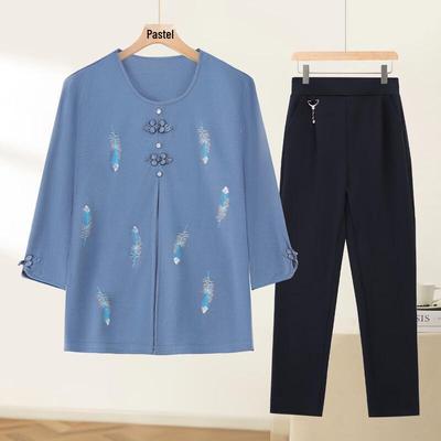 Women's Chinese Style Frog Button Casual Set