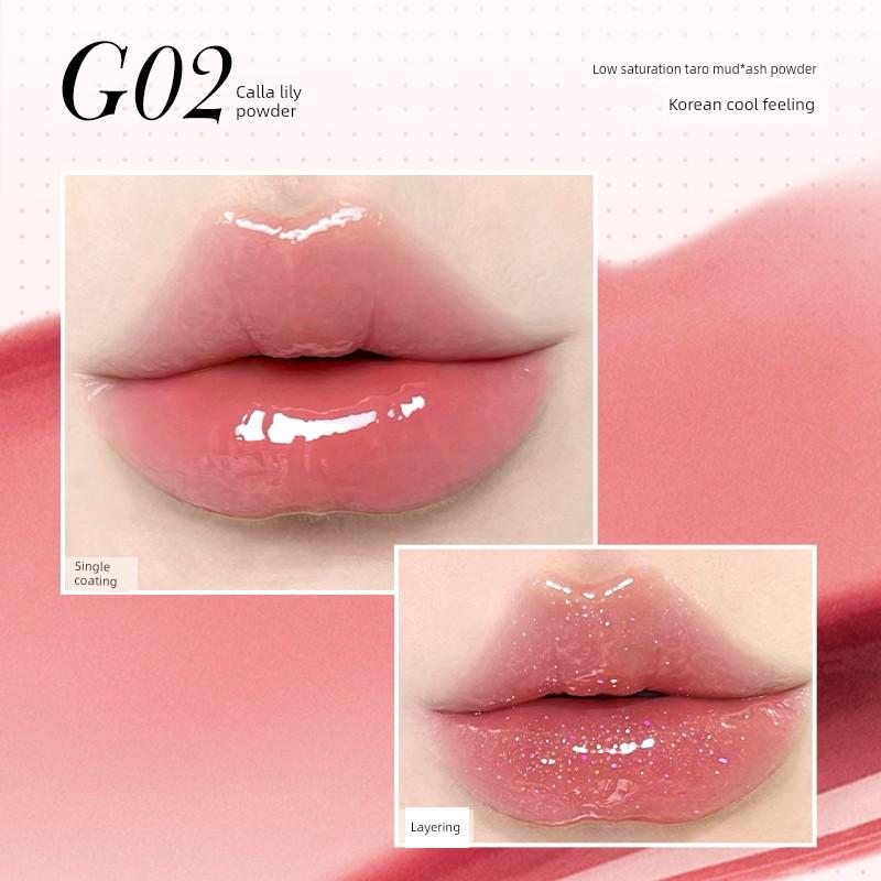 Unny Lip Gloss Lip Essence Lip Balm Moisturizing and Nourishing Glossy Lipstick That Doesn'T Fade Easily Mirror-Like Soft Tube Lip Gloss Lip Glaze