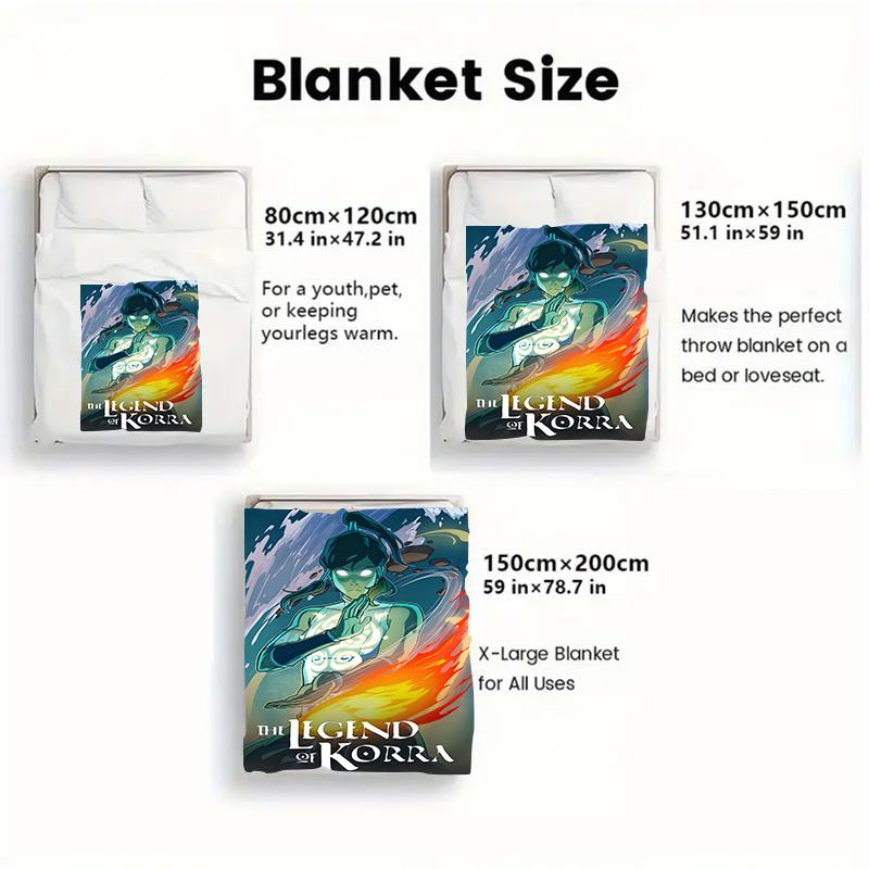 Korra 2D Flat Pattern Flannel Blanket High Quality All Seasons Warmth and Comfort Perfect for Christmas Gifts.PMT0914153