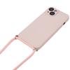 For iPhone 13 TPU Case Fiber Lining Anti-scratch Phone Cover with Long Lanyard