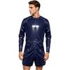S-3XL Tuta da Sauna Impermeabile per Uomo Tuta Intera a Maniche Lunghe Pulsanti sulle Spalle Vita Cavallo Boxer Staccabili Body per Costumi da Bagno