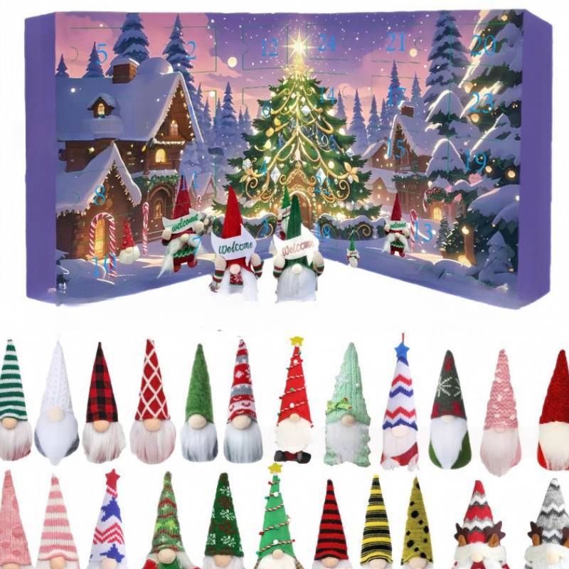 Christmas Gnome Advent Calendar Plush Toy With Educational Features For Kids And Gift Giving