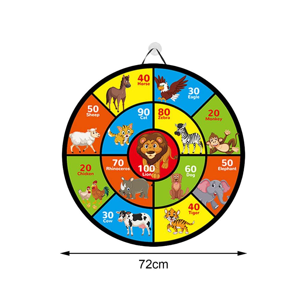 Double Sided Dart Board for Kids Dart Plate 29inch Durable Indoor Outdoor Party Games Toys Target Board with 12 Sticky Balls