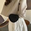 Fashionable Heart Design Shoulder Bag For Women With Chic Chain Detail In Versatile Black Or Silver Color