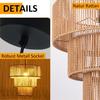 Lampe suspendue - NETTLIFE - Bohème Ø35 cm - Noir - 1 ampoule E27 - Style scandinave