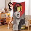 Hot Singer R-RIHANNAS Microfiber Printed Beach Towel Mountain Climbing Yoga Beach Swimming Running Absorbent Soft Towel