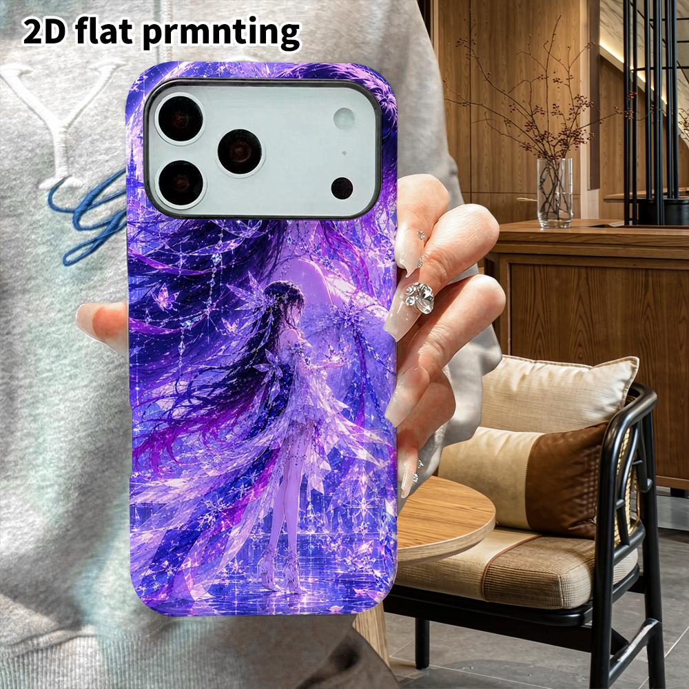 Phone Case: 2D Flat Design Suitable for iPhone 18 17 16 15 14 13 Pro Film Protective Case, Couple Style, Twin Girls, Christmas and Halloween Gifts