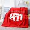 Atletico Madrid Customize Text Blanket Gift Personalized Blanket Ultra-Soft Versatile for Chair Office Chair Picnics Seaside Ideal for All Seasons