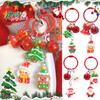 Cartoon Santa Claus Snowman Pendant Key Ring Cute Christmas Keychain Backpack Decoration Accessories Christmas New Year Gifts