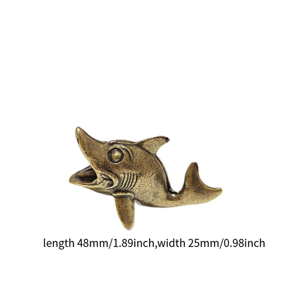 Fish Statue Antique Bronze Collectible Marine Animal Figure Animal Sculpture for Bedroom TV Stand Hotel Living Room Bookshelf