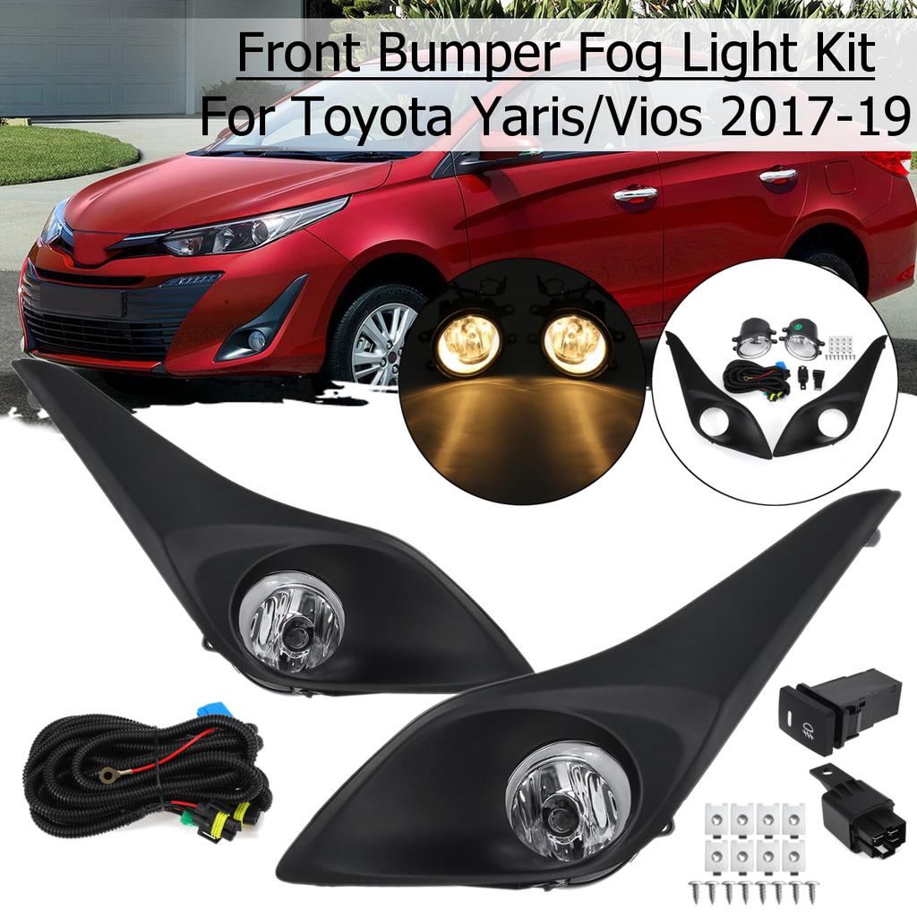 2X Front Bumper Clear Fog Lights Lamps Bulbs For Toyota Yaris 09-11 2//4dr Hatch