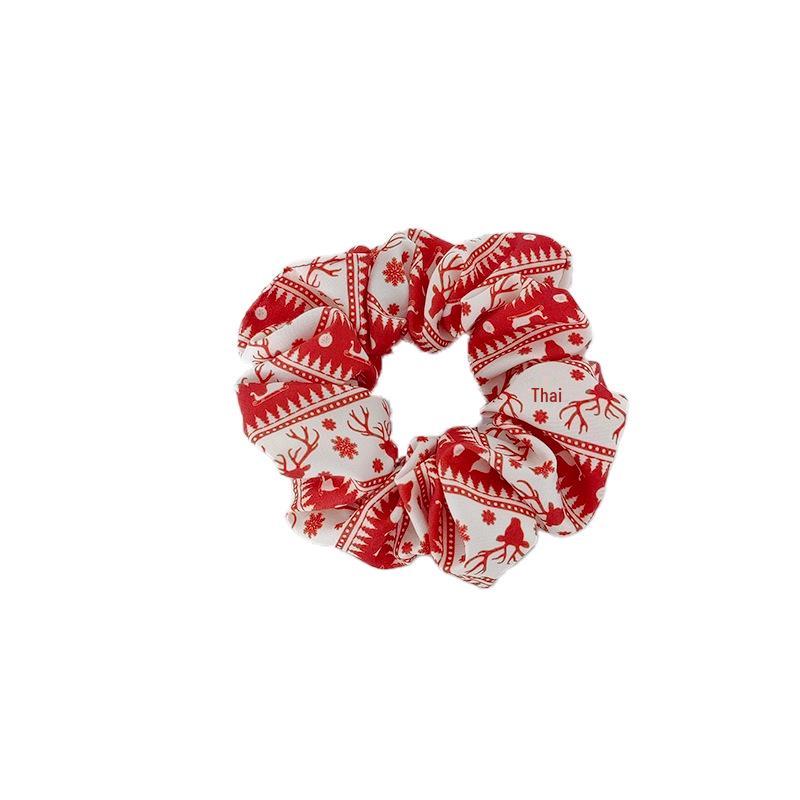 2024 Fashion Satin Christmas Scrunchie: High Elastic Hair Tie for Women