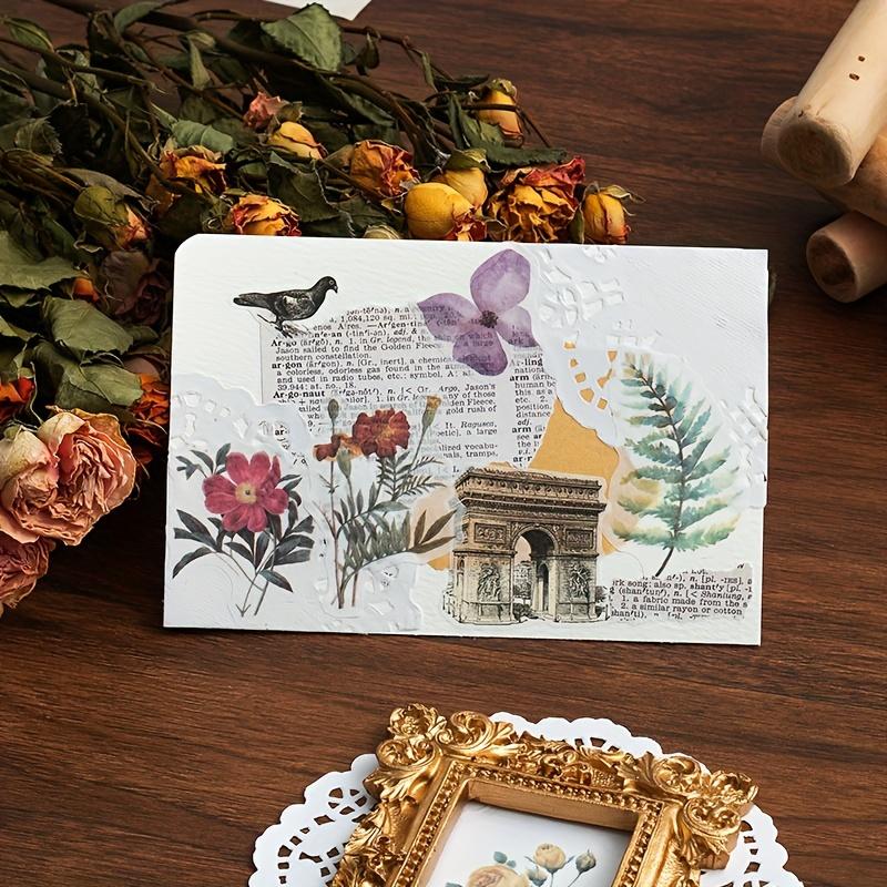3 pcs/pack Plants flower leaves flat stickers DIY album Washi stickers Decorative Stick Labels Scrapbooking material
