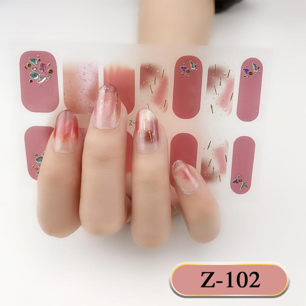 Z dreidimensionaler wasserfester No-Bake-Gel-Nagellack-Film Vollsticker einfacher europäischer und amerikanischer Stil fortgeschrittene Nagelfilm-Papier-Nagelsticker