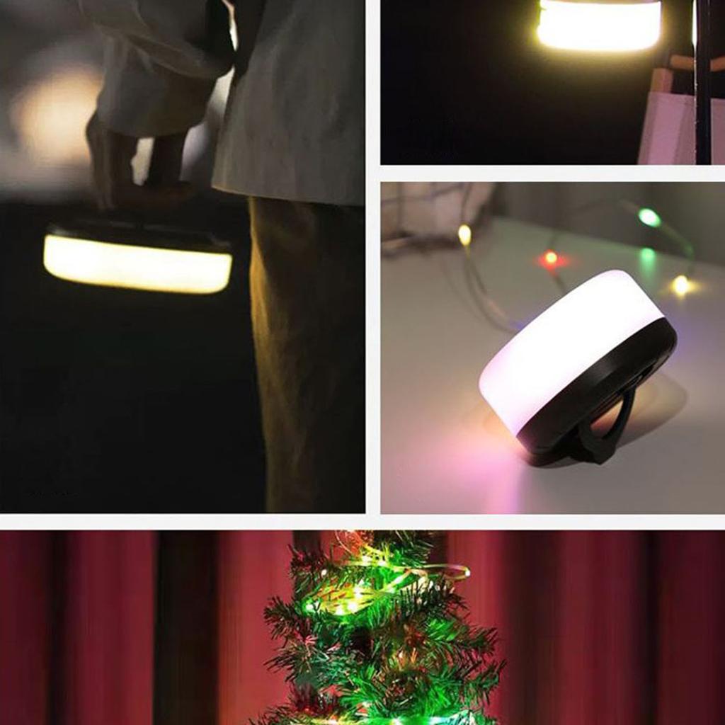 LED-Campingleuchte für den Außenbereich mit Hakenzelt-Ambiente-Lichterkette (8m) Tragbares wiederaufladbares Camp