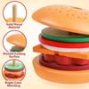 Montessori Wooden Burger Stacking Toys For Toddler Kids Preschool Learning Educational Toys Fine Motor Skill Kitchen Toys Gift