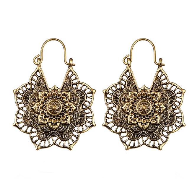 Tocona Vintage Mandala Étnica Talla Flores Colgantes Huecos Tocona Vintage Mandala Étnica Talla Flores Colgantes Huecos