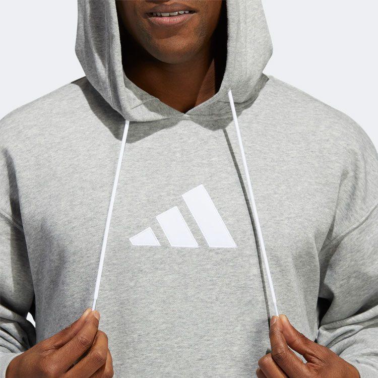 Adidas Sweatshirts Men's Gray Hooded Moderate Regular HF0237