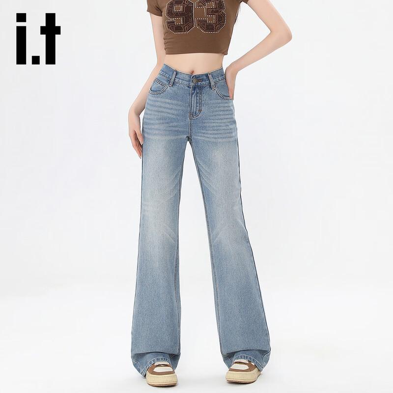 

Women s High-Waist Micro-Flared Distressed Denim Jeans M