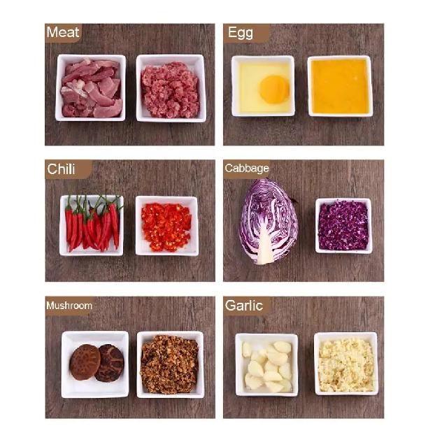 1.5L High-capacity Multi-function Kitchen Manual Food Processor Meat Grinder Vegetable Chopper Shredder Cutter Egg Blender