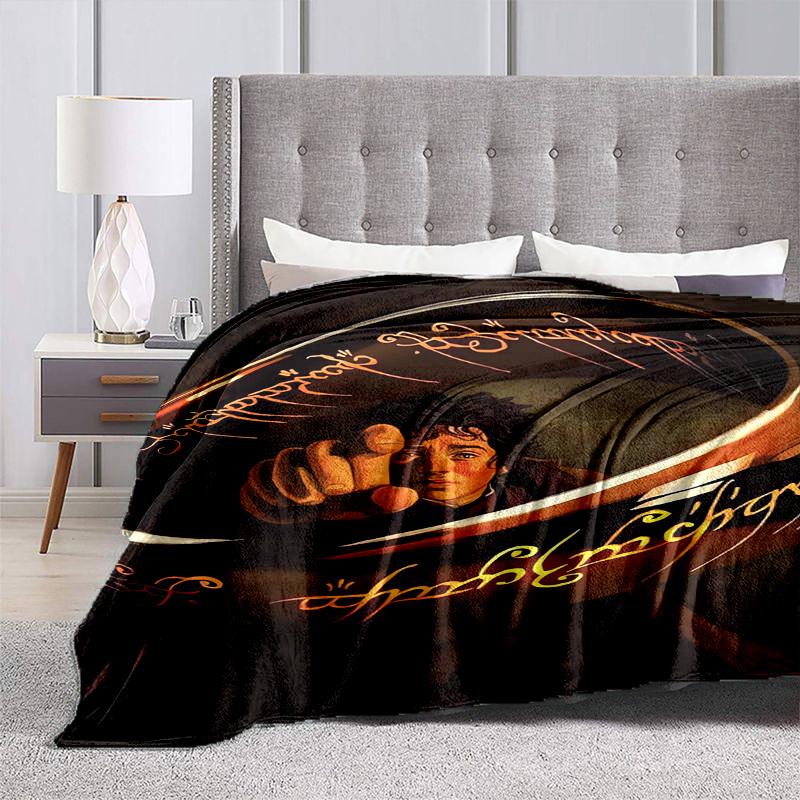 1pc One Ring to rule them all. Cartoon Blanket,Portable Throw for Travel & Camping, All Season Cozy Blanket,Ideal Gift