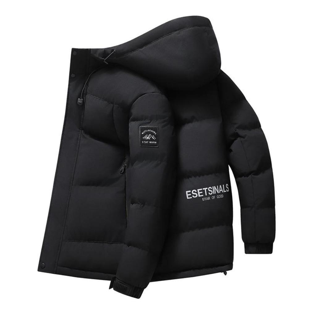 Casual Quilted Winter Jacket with Hood and Thermal Padding