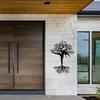 Metal Tree Wall Art Woman Sculpture 11.81 inch Indoor Outdoor Farmhouse Home Decor Living Room Office Patio Balcony Intricate Branch Design