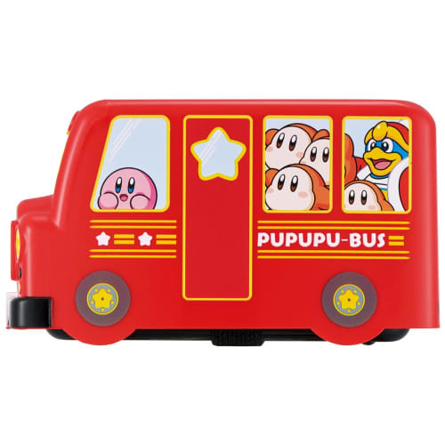 Skater Bus-Shaped Lunch Box, Two-Tier, Perfect for Kids, Kindergarten, Preschool, and Elementary School, Cute, Small, Kirby of the Stars, Nintendo, Bo