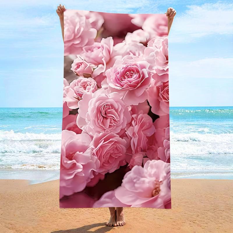 Ultra Soft Microfiber Beach Towel With Quick Dry Antibacterial Ion Print Design Pool Travel Outdoor Use