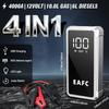 EAFC 4000A Peak 12V Portable Car Jump Starter Power Bank, Car Emergency Rescue Tool, for Up to 10.0L Gasoline /6.0L diesel cars with Smart Clip