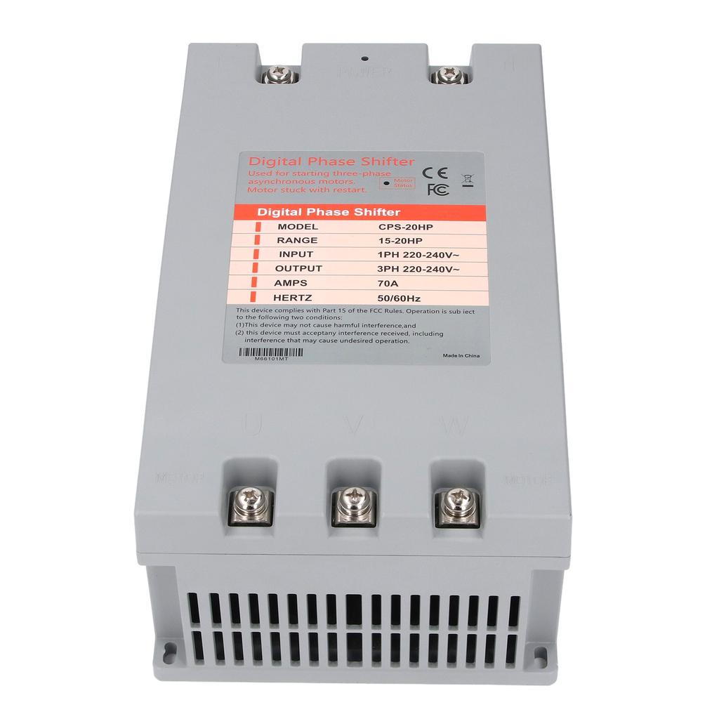 Single to 3 Phase Converter 1520Horsepower Range Accurate Compact Industry Digital Phase Shifter