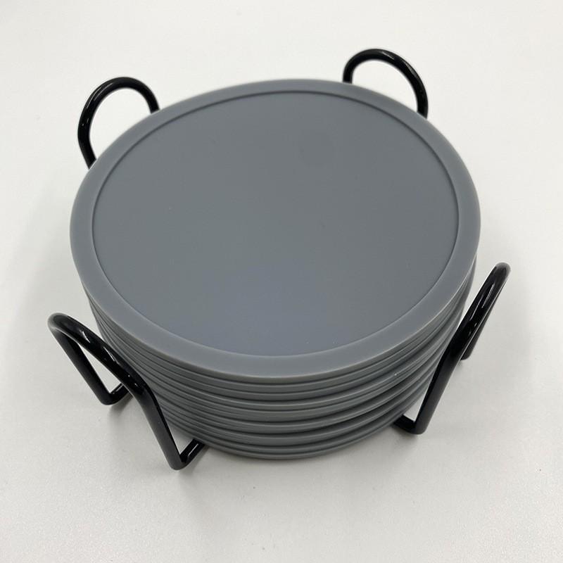 Round silicone coaster non-slip and high temperature resistant household anti-spill thermal insulation pad spot household water cup pad teacup pad