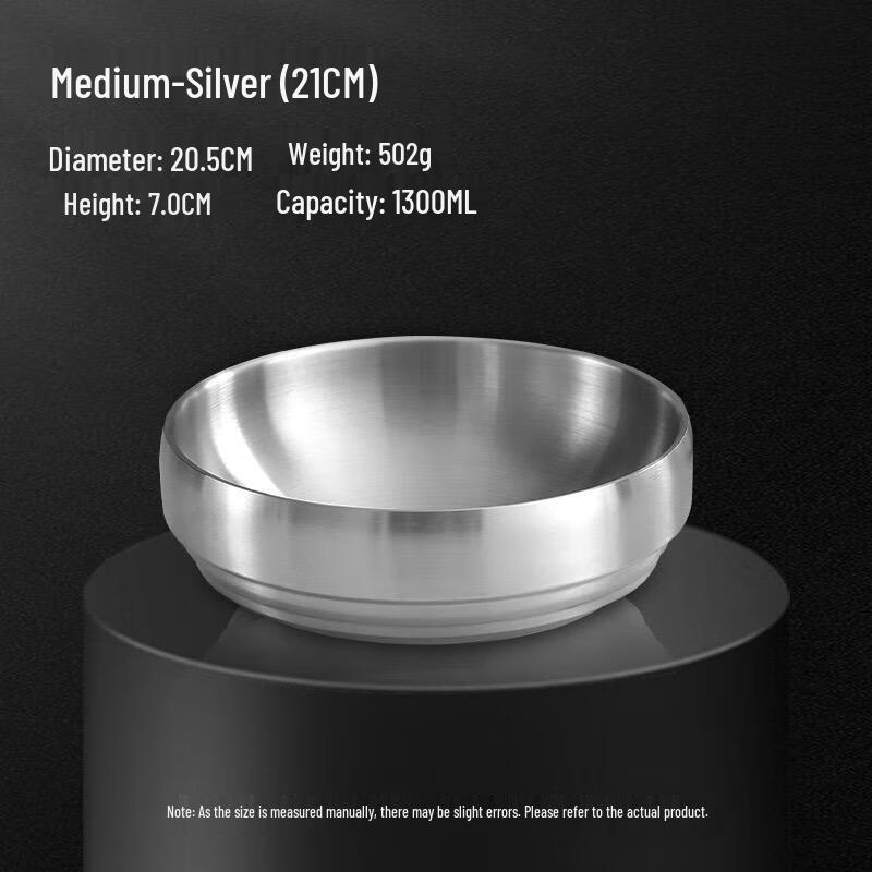Korean Style Stainless Steel Double-Layer Bowl Set