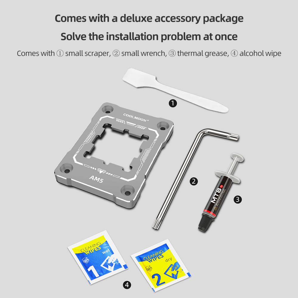 COOLMOON CPU Bending Correction Fixing Buckle Replacement AM5 CPU Fixing Buckle Anti-pressure Accessories for AMD AM5 RYZEN 7000