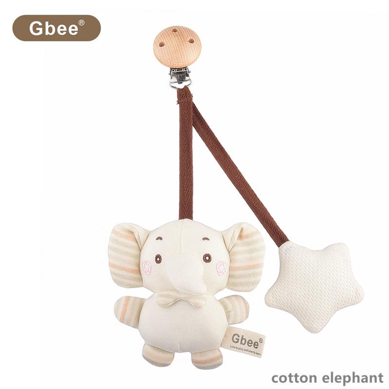 Gbee Organic Cotton Wooden Baby Rattle: Newborn Soothing Crib Toy for Early Education